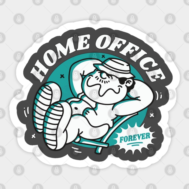 Home office forever Sticker by Catfactory